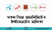 সকল সিমে আনলিমিটেড ইন্টারনেটের তালিকা ও এদের মধ্যে তুলনা